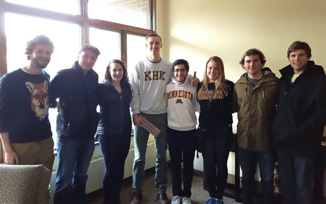 Thank You to Volunteers from the University of Minnesota!